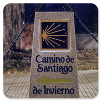 Abzweigung in Ponferrada vom Camino Francés zum Camino Invierno